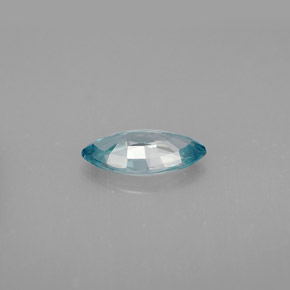 Zircão azul natural 1,42ct, marquise, VVS