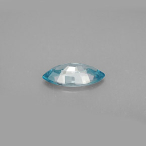 Zircão azul natural 1,36ct, marquise, VVS