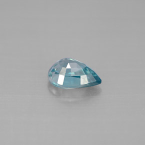 Zircão azul natural 1,75ct, formato de pêra, VVS-VS
