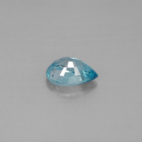 Zircão azul natural 1,66ct, formato de pêra, VVS-VS
