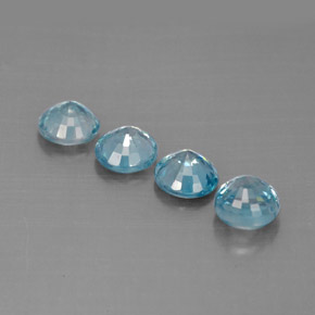 Pedras preciosas de zircão azul natural de 2,36 ct, corte redondo, VS