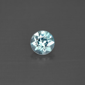 Zircão azul natural 0,79ct, corte redondo, VVS-VS