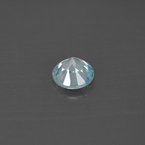 Zircão azul natural 0,79ct, corte redondo, VVS-VS