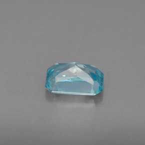 Zircão azul natural 1,39ct, corte esmeralda, VVS