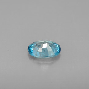 Zircão azul natural 1,14ct, corte oval, VS
