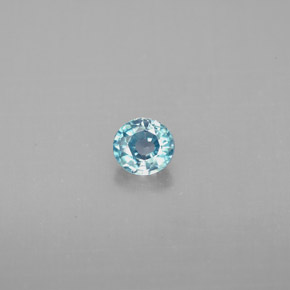 Zircão azul natural 0,58ct, corte redondo, VVS-VS