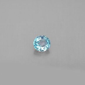 Zircão azul natural 0,58ct, corte redondo, VVS-VS