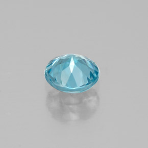 Zircão azul natural 0,63ct, corte redondo, VVS-VS