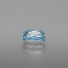 Zircão Azul Natural 0,94ct, Corte Esmeralda, SI