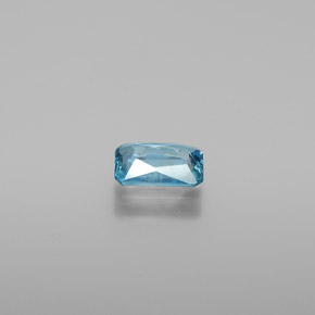 Zircão azul natural 0,66ct, corte esmeralda, SI