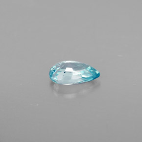 Zircão azul natural 0,55ct, formato de pêra, VVS-VS