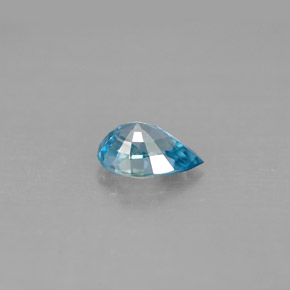 Zircão azul natural 1,04ct, formato de pêra, VVS
