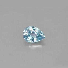 Zircão azul natural 1,19ct, formato de pêra, VS