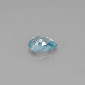 Zircão azul natural 1,19ct, formato de pêra, VS