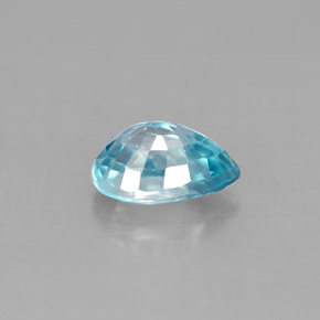 Zircão Azul Natural 1.28ct, Formato de pêra, VS