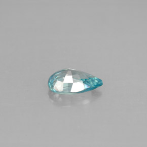 Zircão azul natural 0,88ct, formato de pêra, VVS-VS