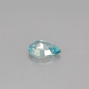 Zircão azul natural 1,08ct, formato de pêra, VVS-VS