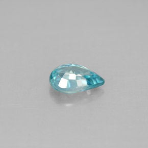 Zircão azul natural 1,00ct, formato de pêra, VVS-VS