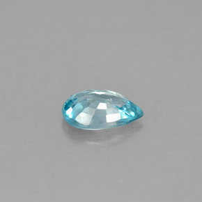Zircão azul natural 0,89ct, formato de pêra, VVS-VS