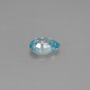 Zircão azul natural 1,04ct, formato de pêra, VVS-VS