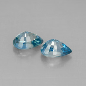 Pedras preciosas de zircão azul natural de  ct, formato de pêra, VVS-VS