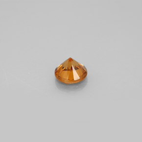 Zircão laranja natural 0,98ct, corte redondo, VVS-VS