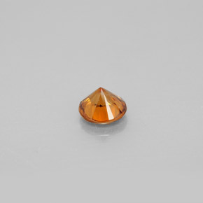 Zircão laranja natural 0,98ct, corte redondo, VVS-VS