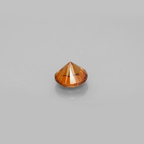Zircão laranja natural 0,98ct, corte redondo, VVS-VS