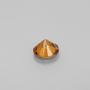 Zircão laranja natural 0,86ct, corte redondo, VVS-VS