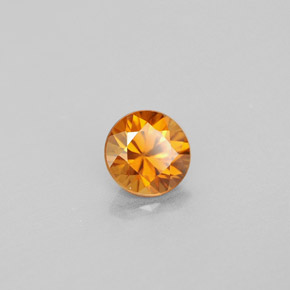 Zircão laranja natural 0,99ct, corte redondo, VVS-VS