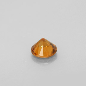 Zircão laranja natural 0,99ct, corte redondo, VVS-VS