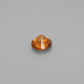 Zircão laranja natural 0,91ct, corte redondo, VS