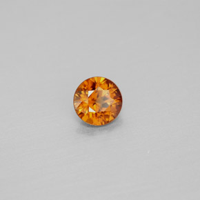 Zircão laranja natural 0,98ct, corte redondo, VS