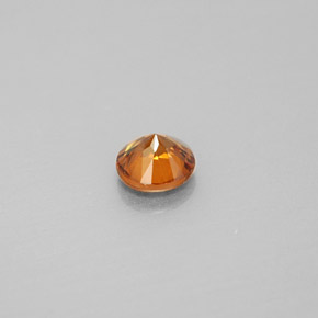 Zircão laranja natural 0,98ct, corte redondo, VS