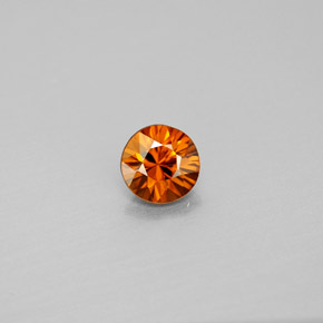 Zircão laranja natural 1,01ct, corte redondo, VS
