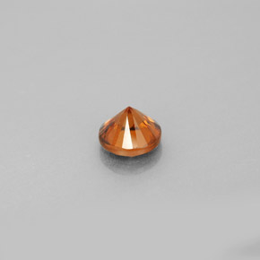 Zircão laranja natural 1,01ct, corte redondo, VS