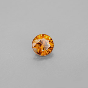 Zircão laranja natural 1,02ct, corte redondo, VS