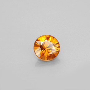 Zircão laranja natural 0,91ct, corte redondo, VS