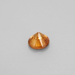 Zircão laranja natural 0,91ct, corte redondo, VS