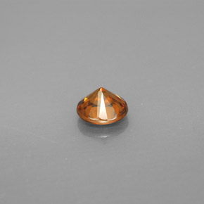 Zircão laranja natural 0,99ct, corte redondo, VS