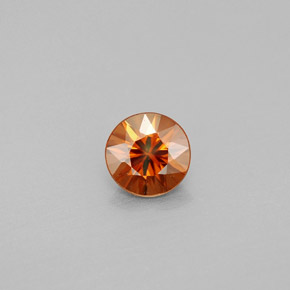 Zircão laranja natural 0,96ct, corte redondo, VS