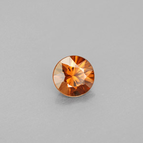 Zircão laranja natural 0,96ct, corte redondo, VS