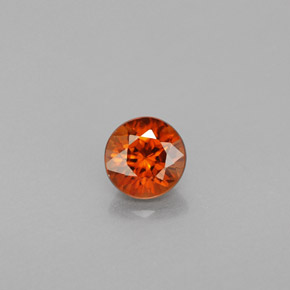 Zircão laranja natural 0,96ct, corte redondo, VS
