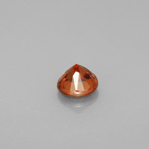 Zircão laranja natural 0,96ct, corte redondo, VS
