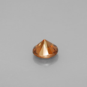 Zircão laranja natural 0,99ct, corte redondo, VS