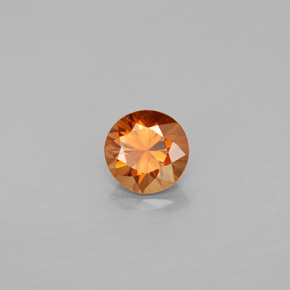 Zircão laranja natural 1,01ct, corte redondo, VS