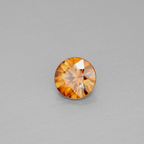 Zircão laranja natural 0,97ct, corte redondo, VS