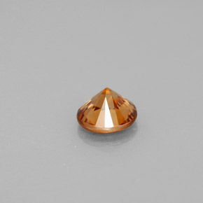 Zircão laranja natural 0,97ct, corte redondo, VS