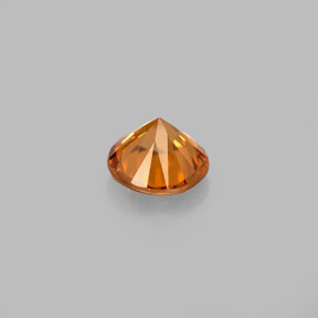 Zircão laranja natural 0,88ct, corte redondo, VS