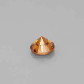 Zircão laranja natural 0,99ct, corte redondo, VS